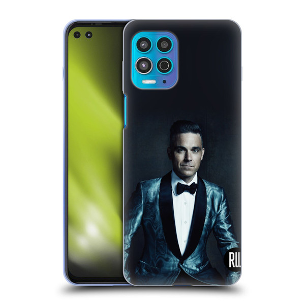 Robbie Williams Calendar Dark Background Soft Gel Case for Motorola Moto G100
