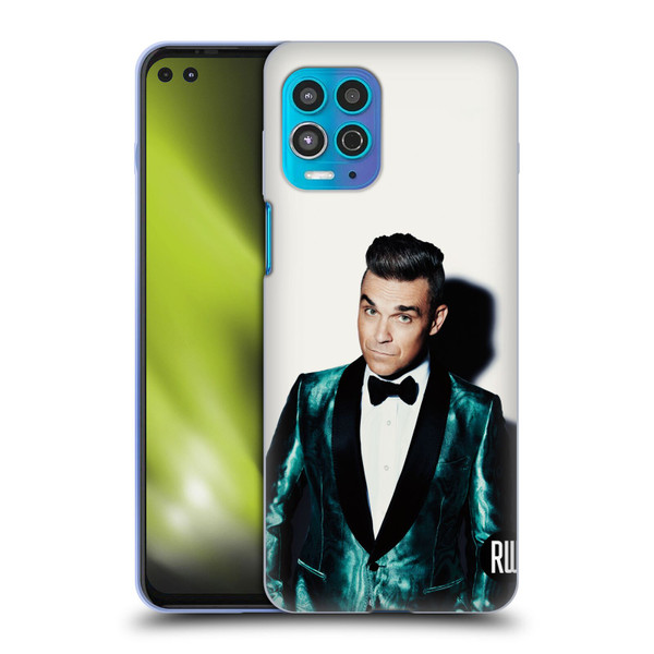 Robbie Williams Calendar White Background Soft Gel Case for Motorola Moto G100