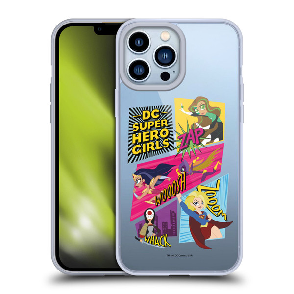 DC Super Hero Girls Characters Composed Art 2 Soft Gel Case for Apple iPhone 13 Pro Max