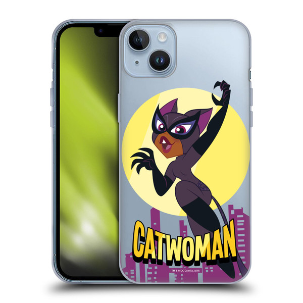 DC Super Hero Girls Characters Catwoman Soft Gel Case for Apple iPhone 14 Plus