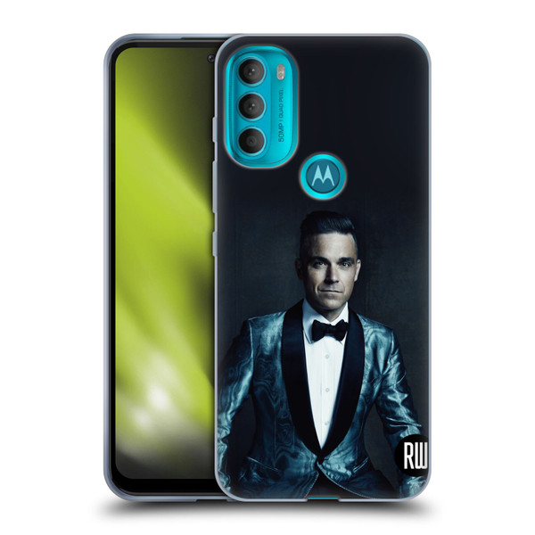 Robbie Williams Calendar Dark Background Soft Gel Case for Motorola Moto G71 5G