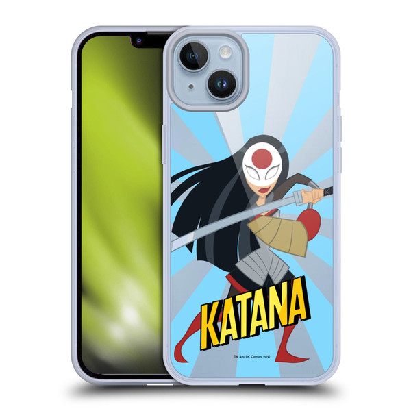 DC Super Hero Girls Characters Katana Soft Gel Case for Apple iPhone 14 Plus