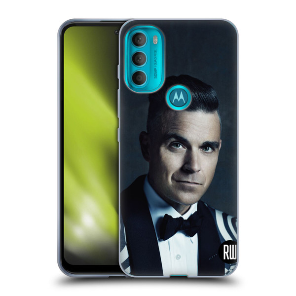 Robbie Williams Calendar Printed Tux Soft Gel Case for Motorola Moto G71 5G