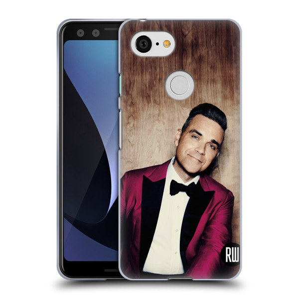 Robbie Williams Calendar Magenta Tux Soft Gel Case for Google Pixel 3