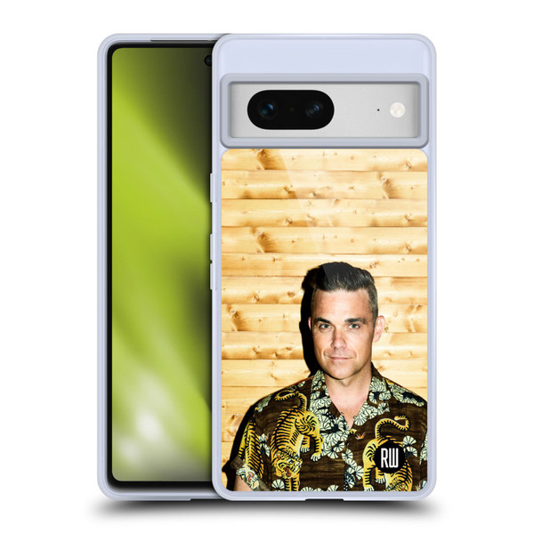 Robbie Williams Calendar Tiger Print Shirt Soft Gel Case for Google Pixel 7