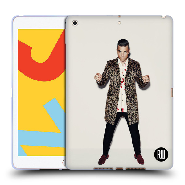 Robbie Williams Calendar Animal Print Coat Soft Gel Case for Apple iPad 10.2 2019/2020/2021
