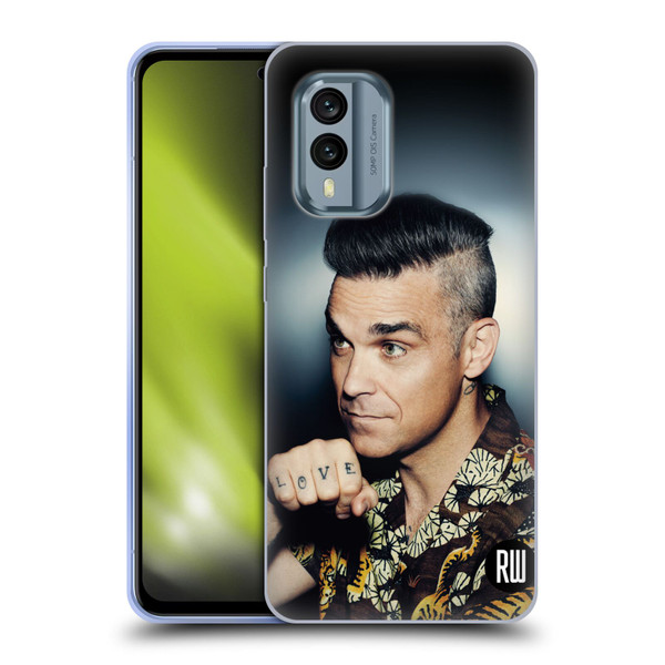 Robbie Williams Calendar Love Tattoo Soft Gel Case for Nokia X30