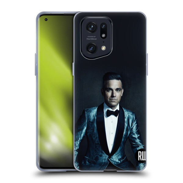 Robbie Williams Calendar Dark Background Soft Gel Case for OPPO Find X5 Pro