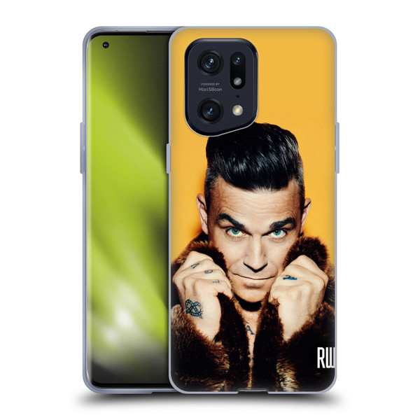 Robbie Williams Calendar Fur Coat Soft Gel Case for OPPO Find X5 Pro