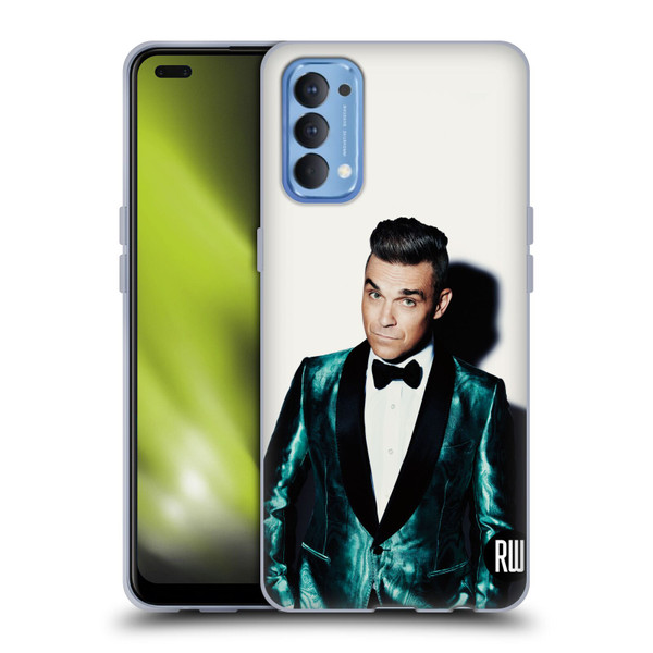 Robbie Williams Calendar White Background Soft Gel Case for OPPO Reno 4 5G