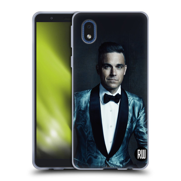 Robbie Williams Calendar Dark Background Soft Gel Case for Samsung Galaxy A01 Core (2020)
