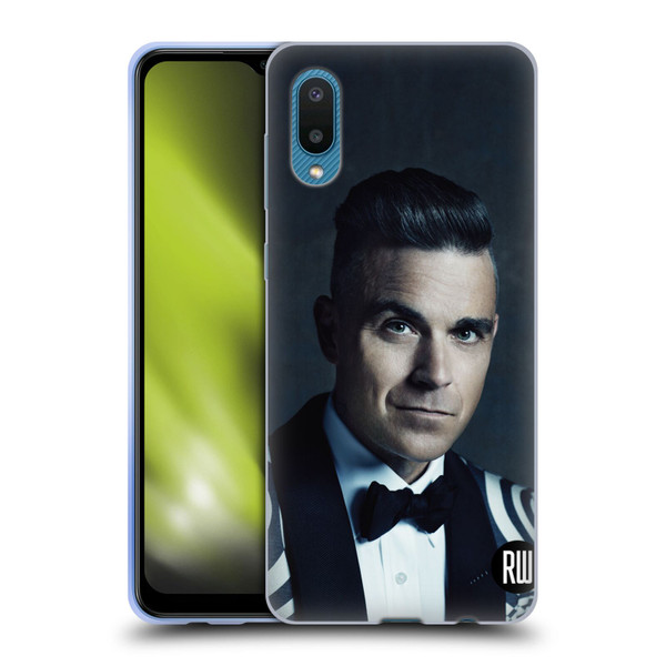 Robbie Williams Calendar Printed Tux Soft Gel Case for Samsung Galaxy A02/M02 (2021)