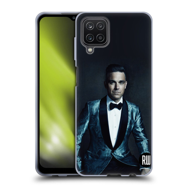 Robbie Williams Calendar Dark Background Soft Gel Case for Samsung Galaxy A12 (2020)