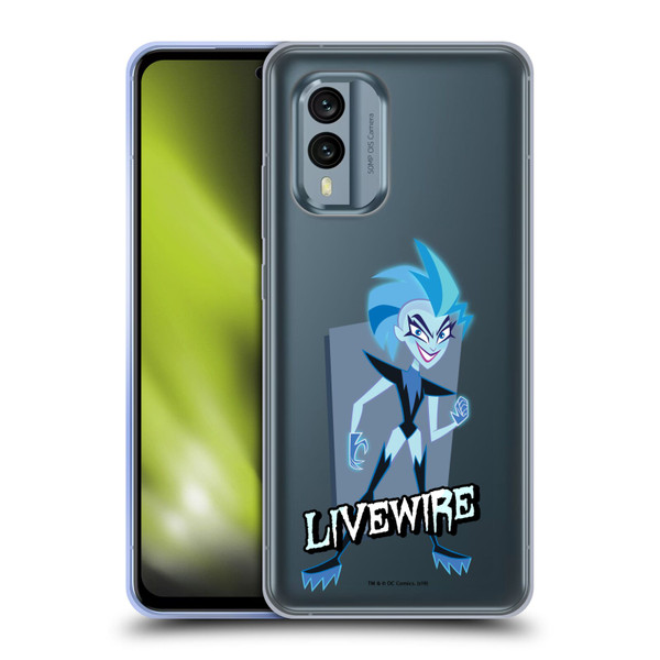 DC Super Hero Girls Characters Livewire Soft Gel Case for Nokia X30