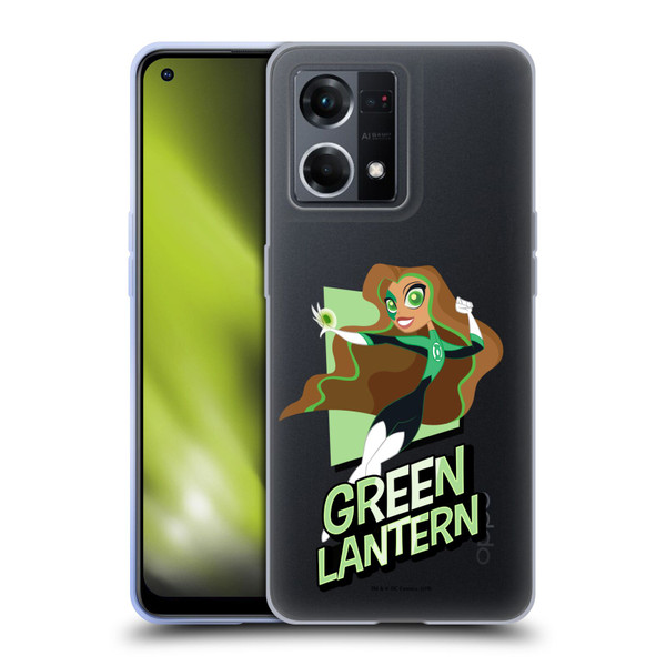 DC Super Hero Girls Characters Green Lantern Soft Gel Case for OPPO Reno8 4G