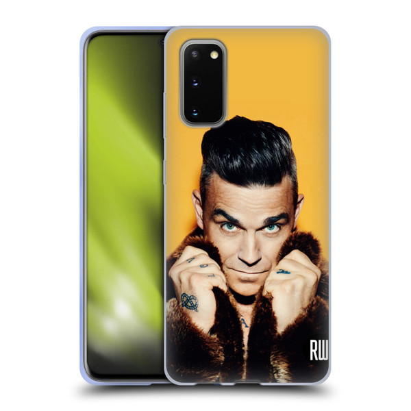 Robbie Williams Calendar Fur Coat Soft Gel Case for Samsung Galaxy S20 / S20 5G