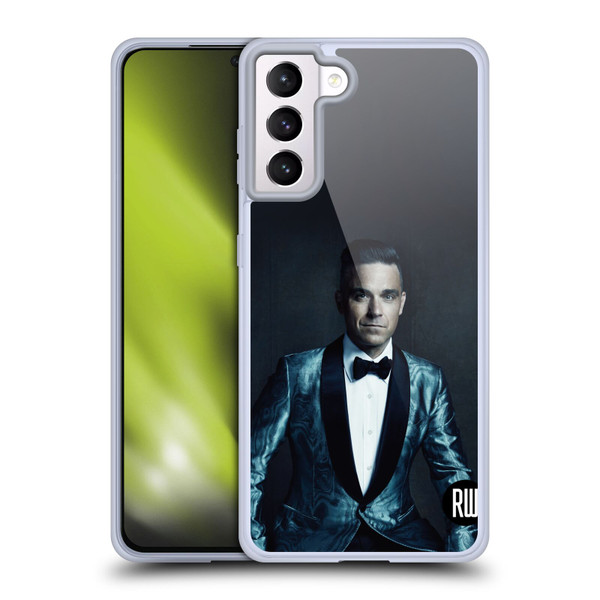 Robbie Williams Calendar Dark Background Soft Gel Case for Samsung Galaxy S21+ 5G