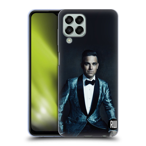 Robbie Williams Calendar Dark Background Soft Gel Case for Samsung Galaxy M33 (2022)