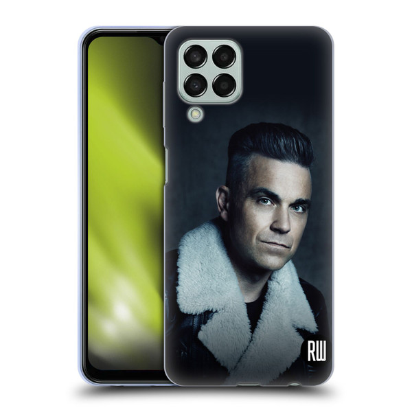 Robbie Williams Calendar Leather Jacket Soft Gel Case for Samsung Galaxy M33 (2022)