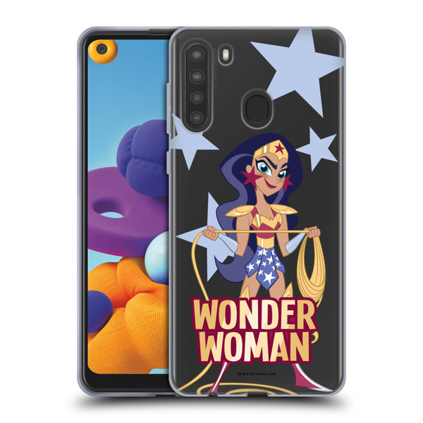 DC Super Hero Girls Characters Wonder Woman Soft Gel Case for Samsung Galaxy A21 (2020)