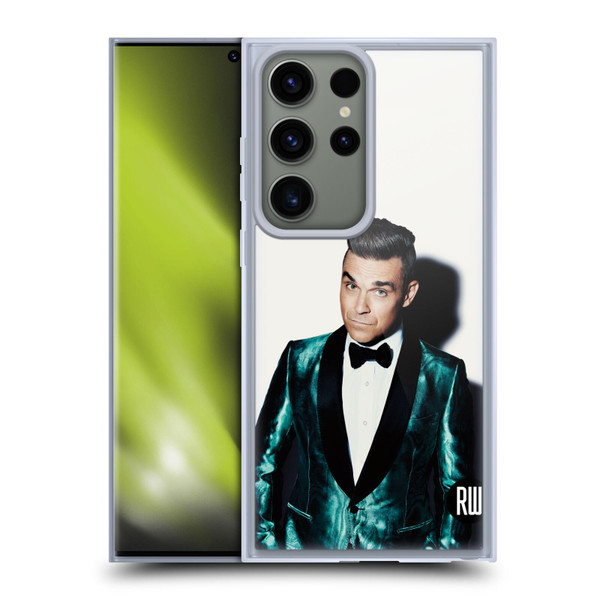 Robbie Williams Calendar White Background Soft Gel Case for Samsung Galaxy S23 Ultra 5G