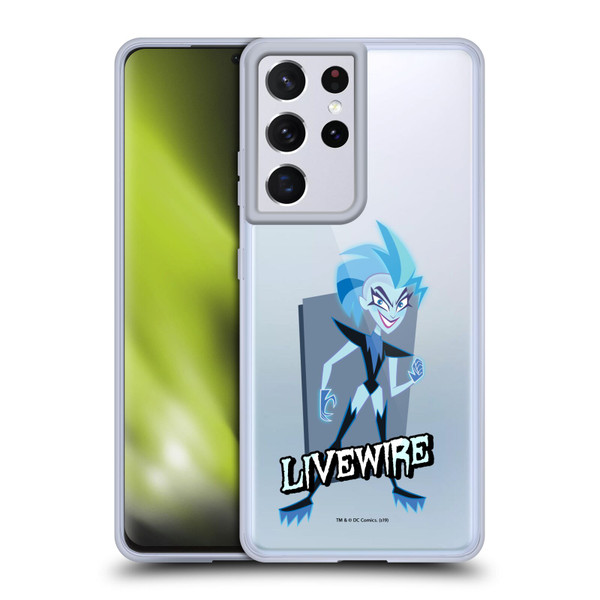 DC Super Hero Girls Characters Livewire Soft Gel Case for Samsung Galaxy S21 Ultra 5G