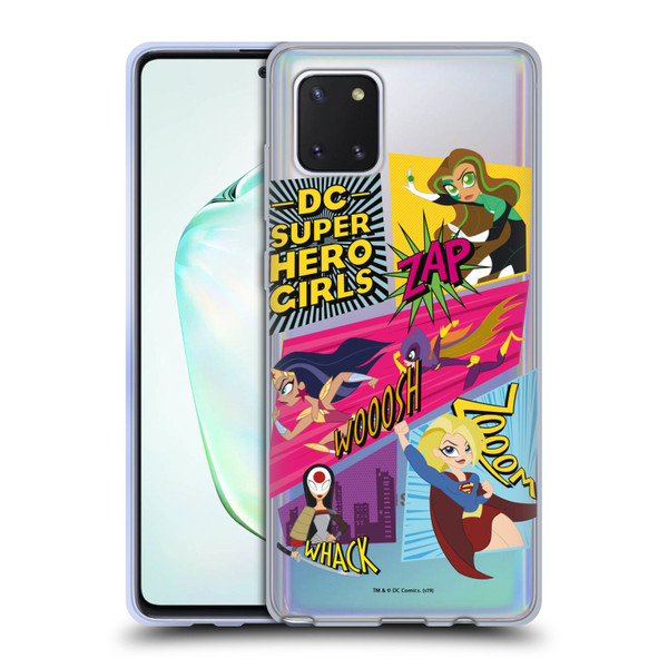 DC Super Hero Girls Characters Composed Art 2 Soft Gel Case for Samsung Galaxy Note10 Lite