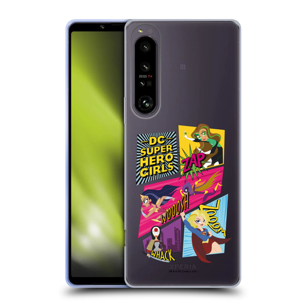 DC Super Hero Girls Characters Composed Art 2 Soft Gel Case for Sony Xperia 1 IV
