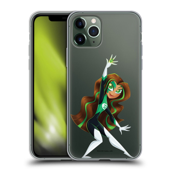 DC Super Hero Girls Rendered Characters Green Lantern Soft Gel Case for Apple iPhone 11 Pro