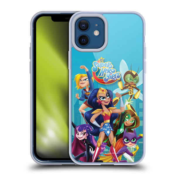 DC Super Hero Girls Rendered Characters Group Soft Gel Case for Apple iPhone 12 / iPhone 12 Pro