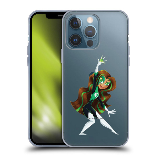 DC Super Hero Girls Rendered Characters Green Lantern Soft Gel Case for Apple iPhone 13 Pro