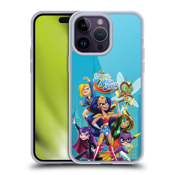 DC Super Hero Girls Rendered Characters Group Soft Gel Case for Apple iPhone 14 Pro Max
