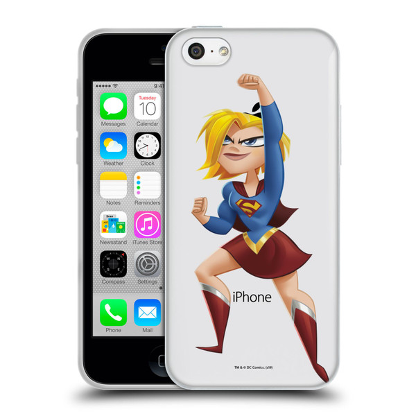 DC Super Hero Girls Rendered Characters Supergirl Soft Gel Case for Apple iPhone 5c