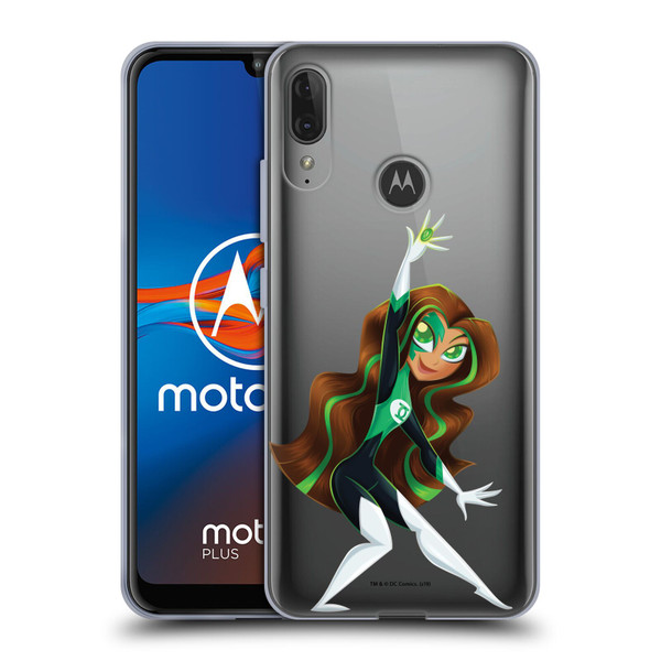 DC Super Hero Girls Rendered Characters Green Lantern Soft Gel Case for Motorola Moto E6 Plus