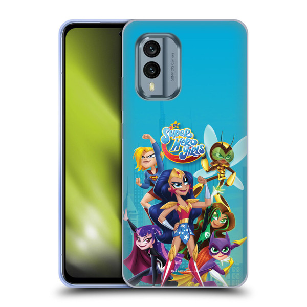 DC Super Hero Girls Rendered Characters Group Soft Gel Case for Nokia X30