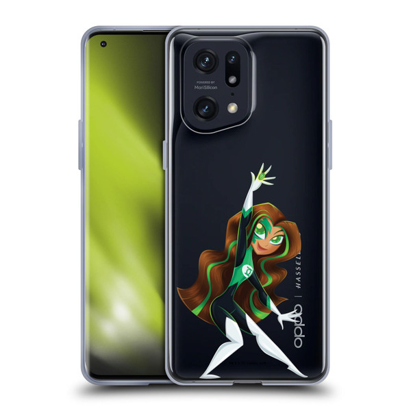 DC Super Hero Girls Rendered Characters Green Lantern Soft Gel Case for OPPO Find X5 Pro