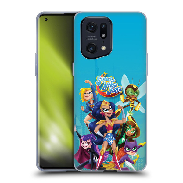 DC Super Hero Girls Rendered Characters Group Soft Gel Case for OPPO Find X5 Pro