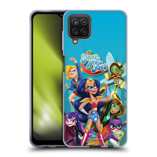 DC Super Hero Girls Rendered Characters Group Soft Gel Case for Samsung Galaxy A12 (2020)