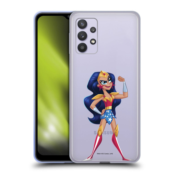 DC Super Hero Girls Rendered Characters Wonder Woman Soft Gel Case for Samsung Galaxy A32 5G / M32 5G (2021)