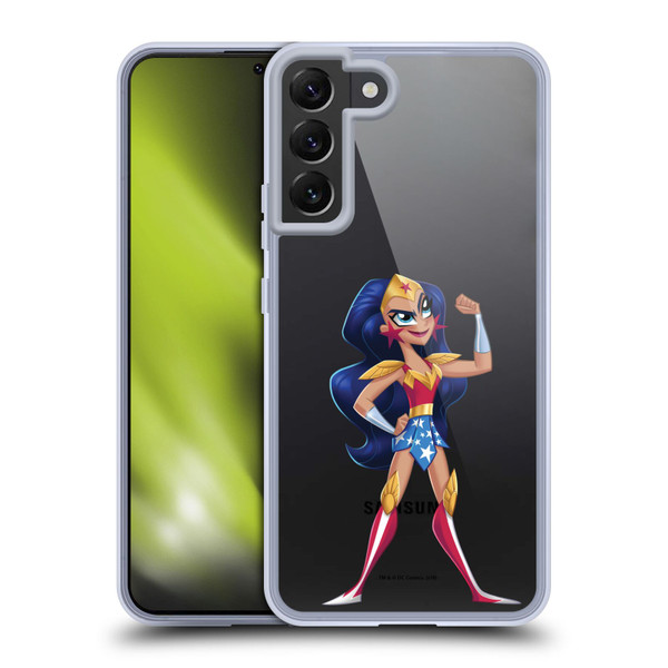 DC Super Hero Girls Rendered Characters Wonder Woman Soft Gel Case for Samsung Galaxy S22+ 5G