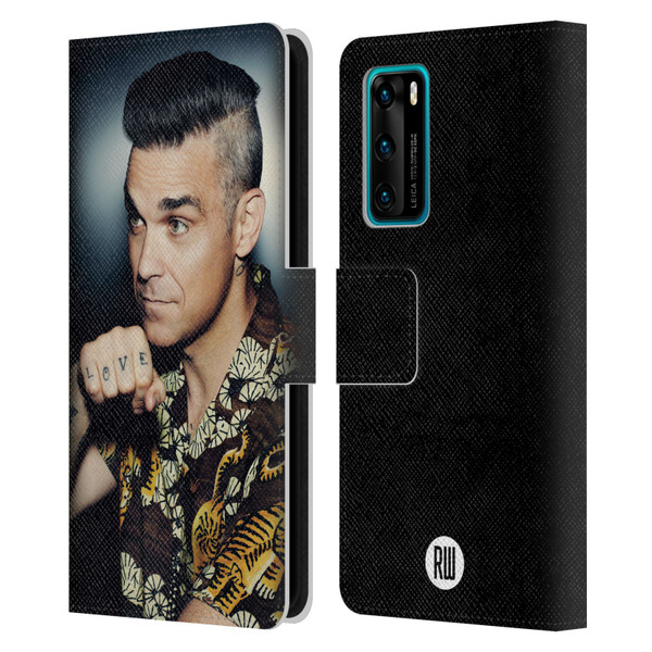 Robbie Williams Calendar Love Tattoo Leather Book Wallet Case Cover For Huawei P40 5G