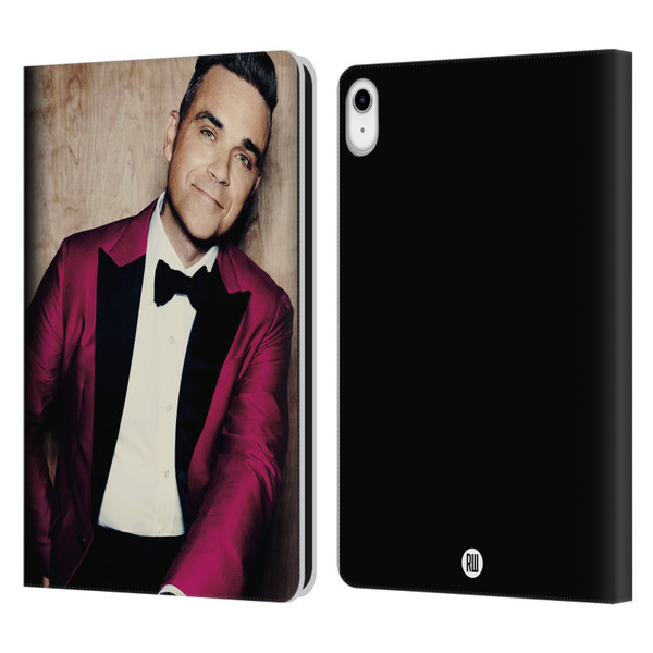 Robbie Williams Calendar Magenta Tux Leather Book Wallet Case Cover For Apple iPad 10.9 (2022)