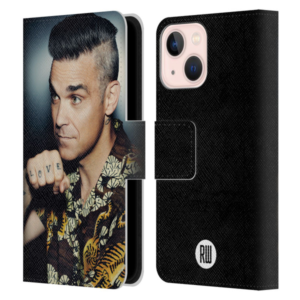 Robbie Williams Calendar Love Tattoo Leather Book Wallet Case Cover For Apple iPhone 13 Mini