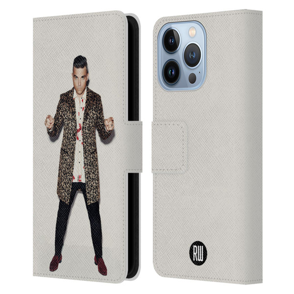 Robbie Williams Calendar Animal Print Coat Leather Book Wallet Case Cover For Apple iPhone 13 Pro