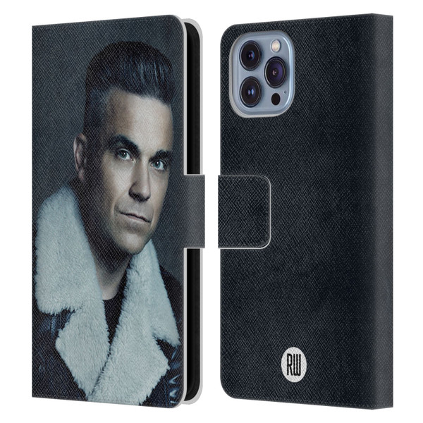 Robbie Williams Calendar Leather Jacket Leather Book Wallet Case Cover For Apple iPhone 14