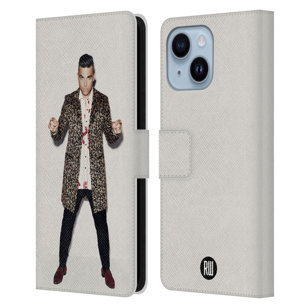 Robbie Williams Calendar Animal Print Coat Leather Book Wallet Case Cover For Apple iPhone 14 Plus