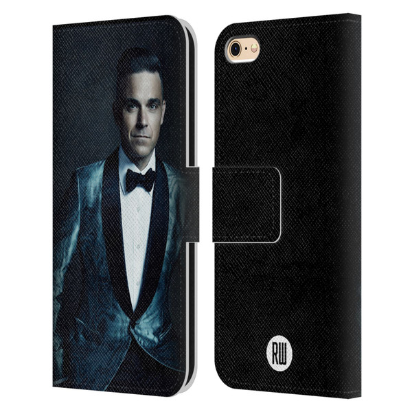 Robbie Williams Calendar Dark Background Leather Book Wallet Case Cover For Apple iPhone 6 / iPhone 6s