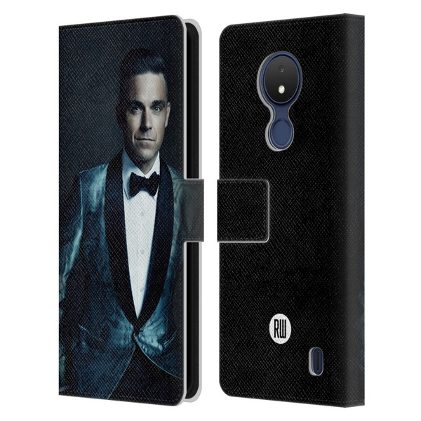 Robbie Williams Calendar Dark Background Leather Book Wallet Case Cover For Nokia C21