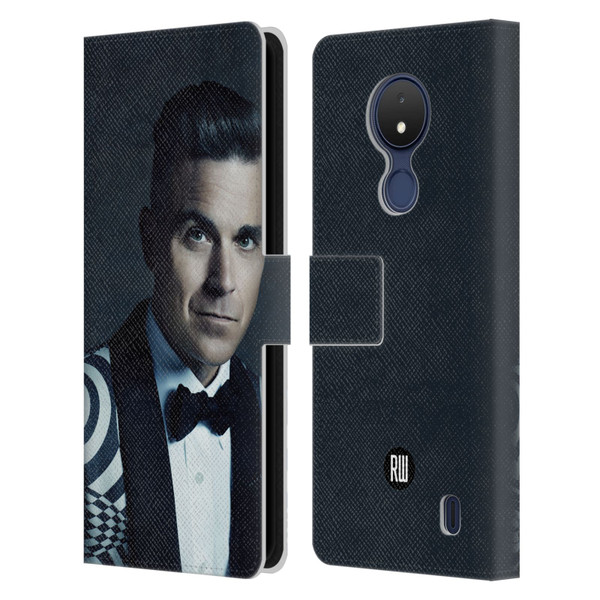 Robbie Williams Calendar Printed Tux Leather Book Wallet Case Cover For Nokia C21