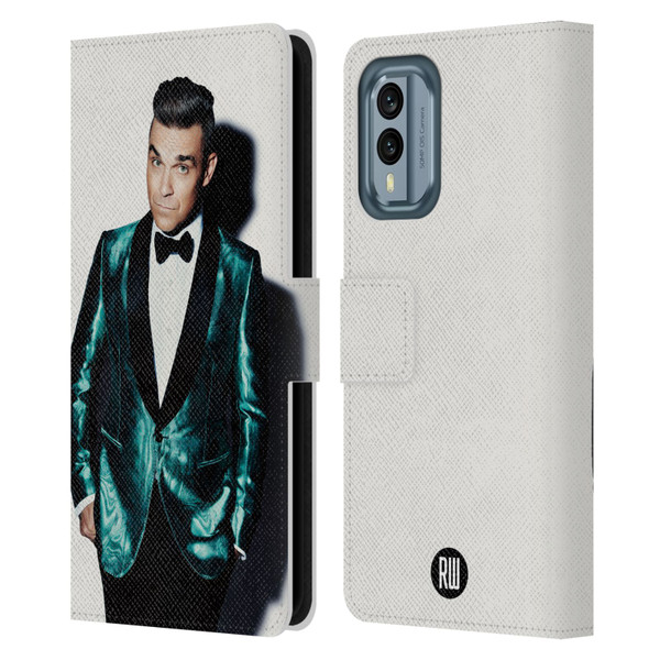 Robbie Williams Calendar White Background Leather Book Wallet Case Cover For Nokia X30